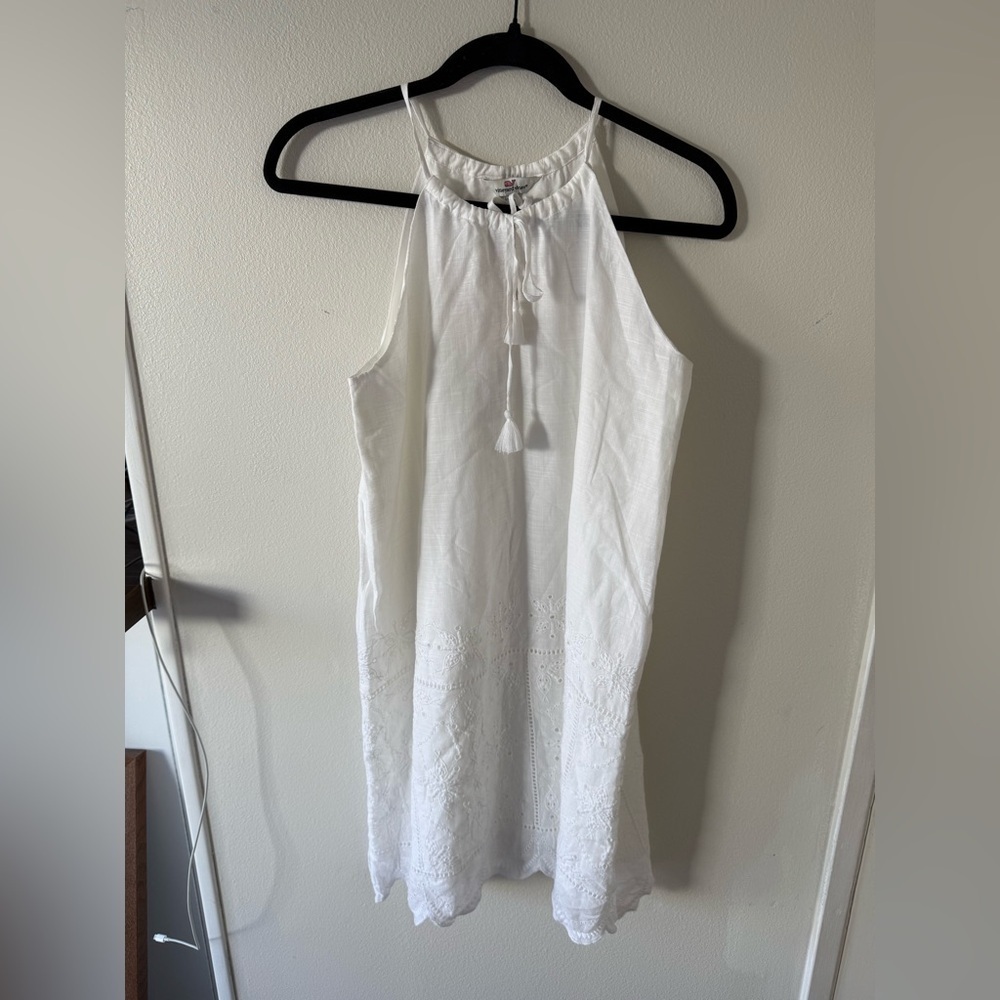 Vineyard Vines White Sleeveless Midi Dress - Picture 4 of 9